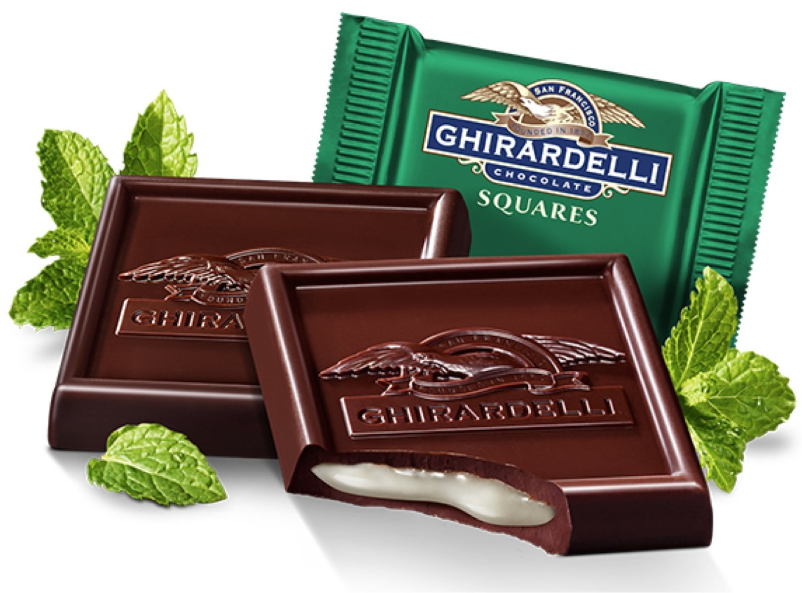 West End Foods Bundle of Ghirardelli Bulk Dark Chocolate Mint Squares (3 pound)