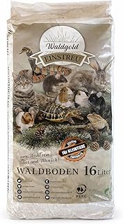 Waldboden-Einstreu 16 L (1 Sack) – natürliche Kleintierstreu für Hamster & Nager – staubarm für empfindliche Atemwege, geruchsbindend & nachhaltig