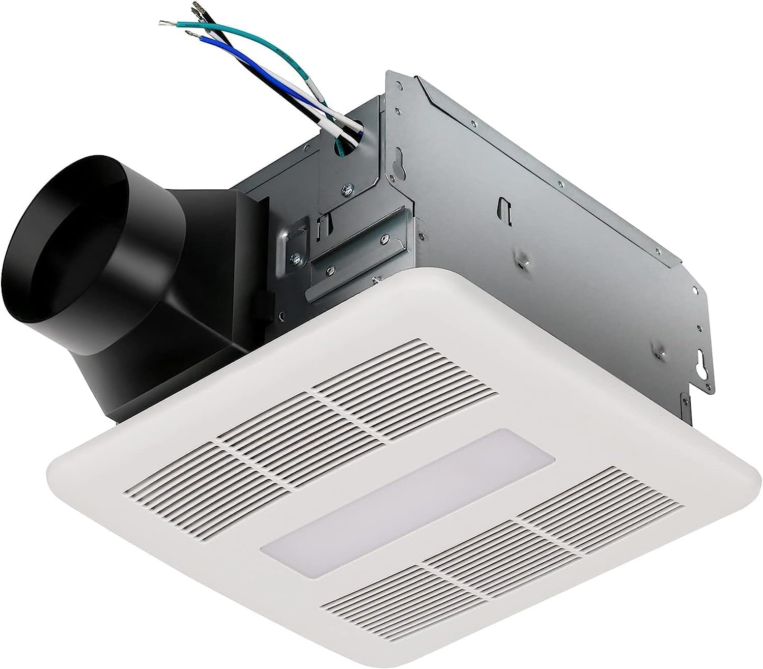 Amazon.com: hykolity Bathroom Exhaust Ventilation Fan with LED Light ...