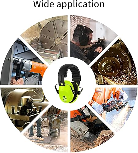 Miniatura 6 de Paquete de 2 orejeras de protección auditiva, NRR 20 dB reducción de ruido de seguridad para dispararcazar
