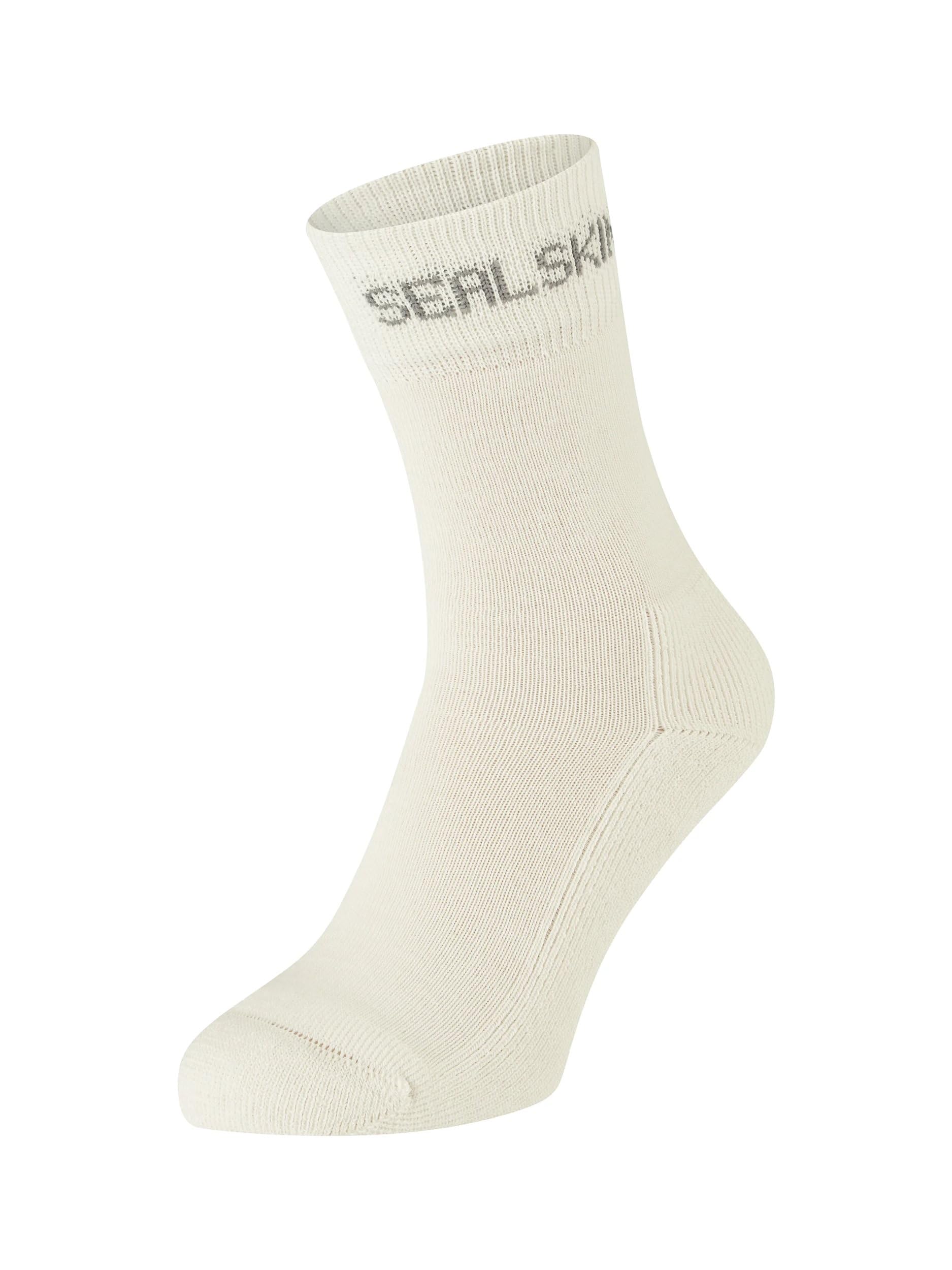 SEALSKINZ | Suffield | Unisex Premium Solo Merino Liner Wool Sock | Extreme Comfort | M - Cream
