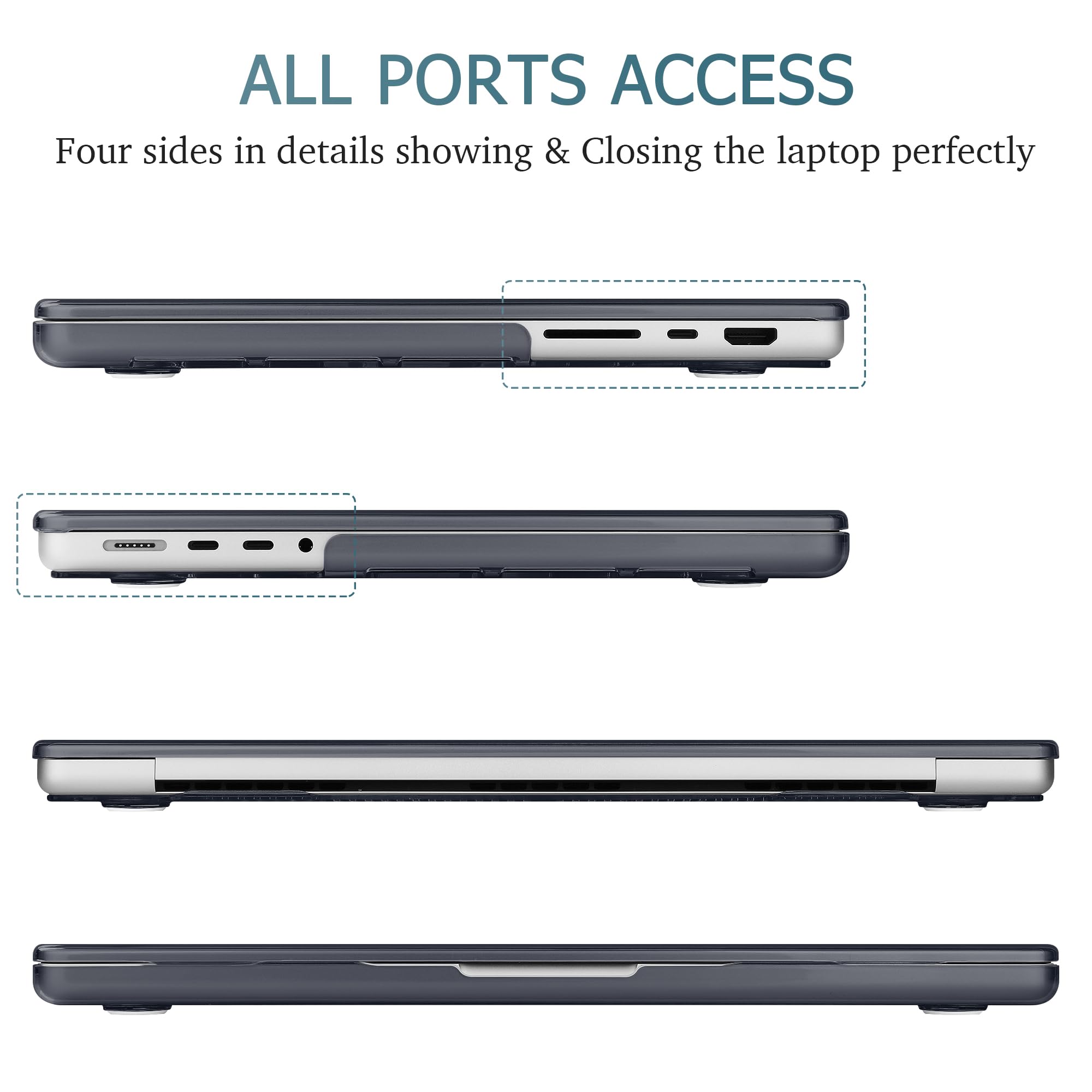 Tuiklol for MacBook Pro 16 inch Case 2024 2023 2022 2021 Release A3403 A3186 A2991 A2780 A2485 M4/M3/M2/M1 Pro/Max Chip,Hard Shell Case Screen Protector with Retina Display & Touch ID,Pink: Crystal Black