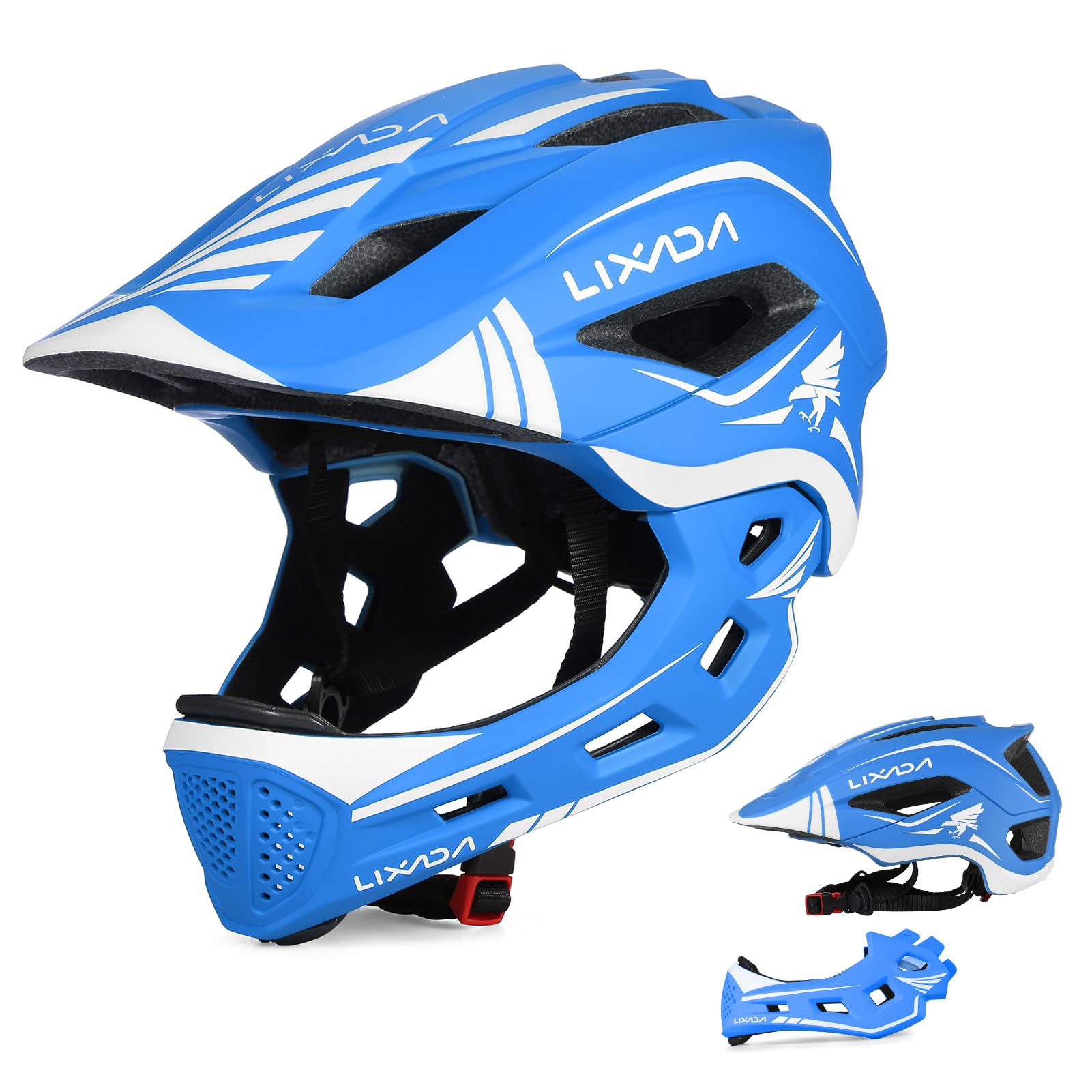 Kids Helmet - Casco integral infantil desmontable para niños, deportes, seguridad, casco de bicicleta, equipo de protección para ciclismo, monopatín, patinaje, patinaje sobre ruedas