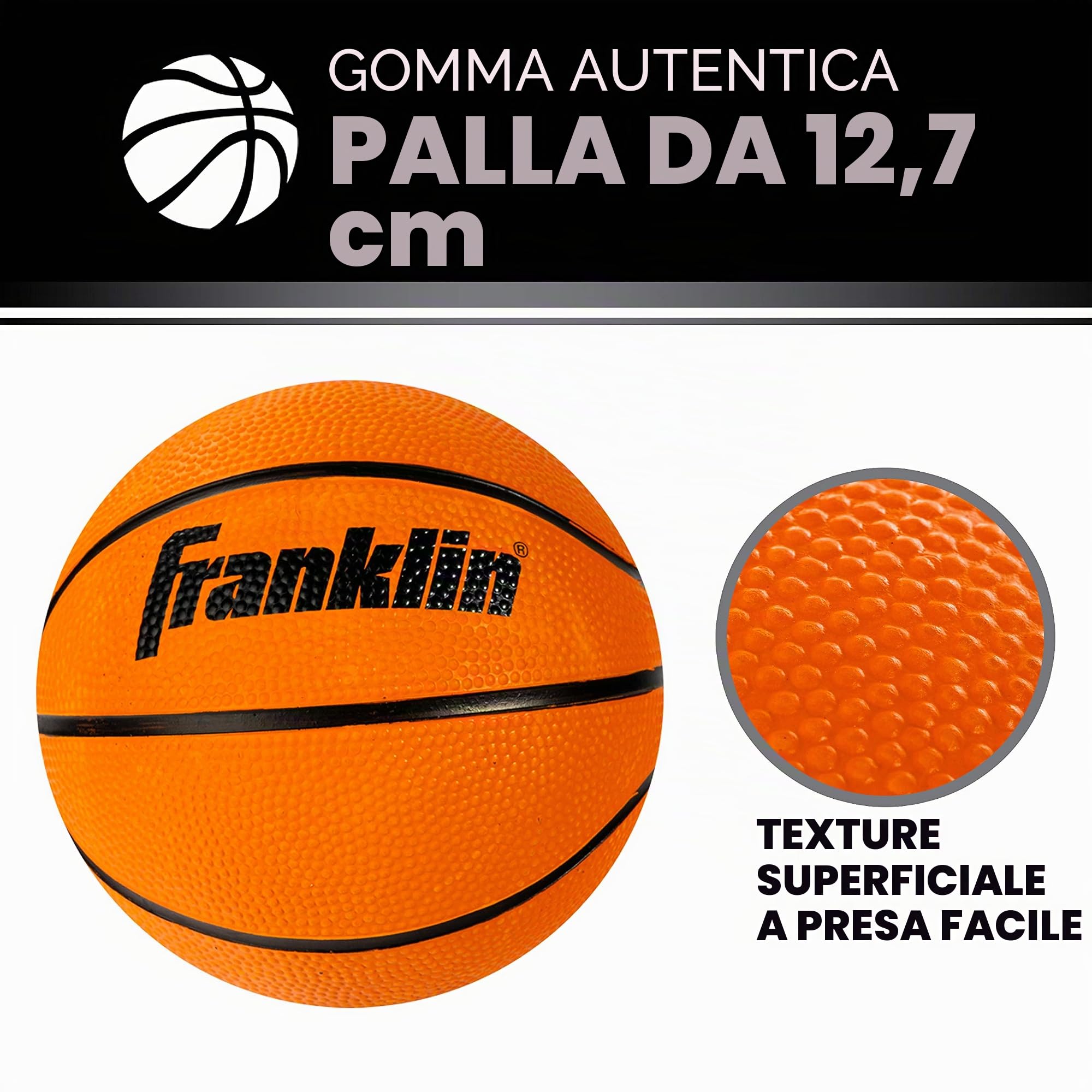 Franklin Sports Over The Door Mini Basket Hoop – Approvato Slam Dunk – Resistente agli Urti – Accessori Inclusi