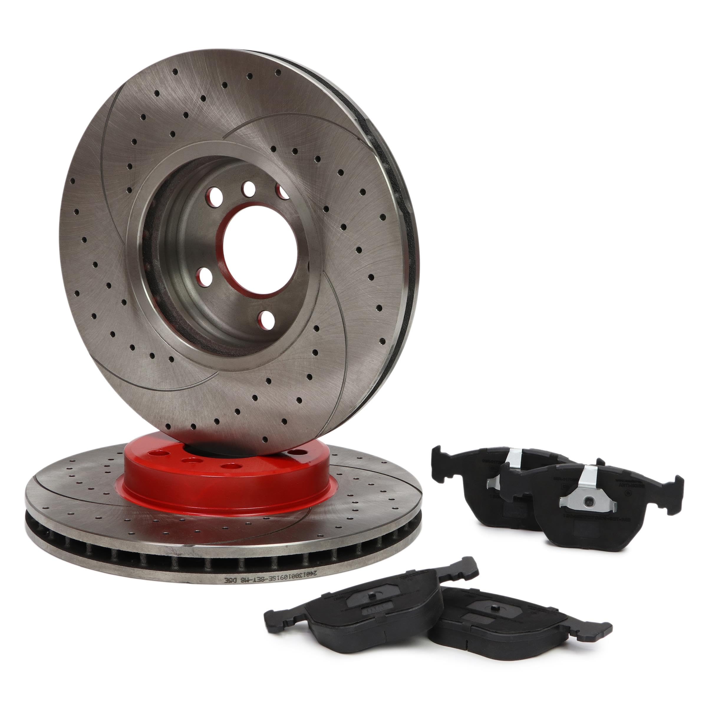 Kit de Discos de Freno y Pastillas - Discos de Freno Eje delantero 332 ventilado - Pastillas de Freno Compatible con BMW X3 E83 con chapa antichirrido