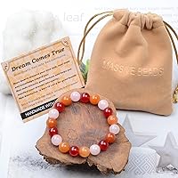 Vista 279 de MASSIVE BEADS Pulsera elástica de yoga hecha a mano con piedra natural, cristal curativo, energía, regalos para adultos unisex de 0.157 in, 0.236