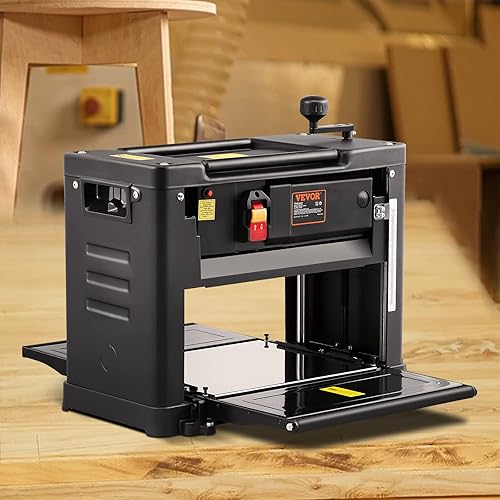 Vista 11 de VEVOR Soporte para cepilladora, 100 libras / 99.2 lbs de cargas pesadas, mesa cepilladora de grosor ajustable de tres engranajes, con 4 ruedas