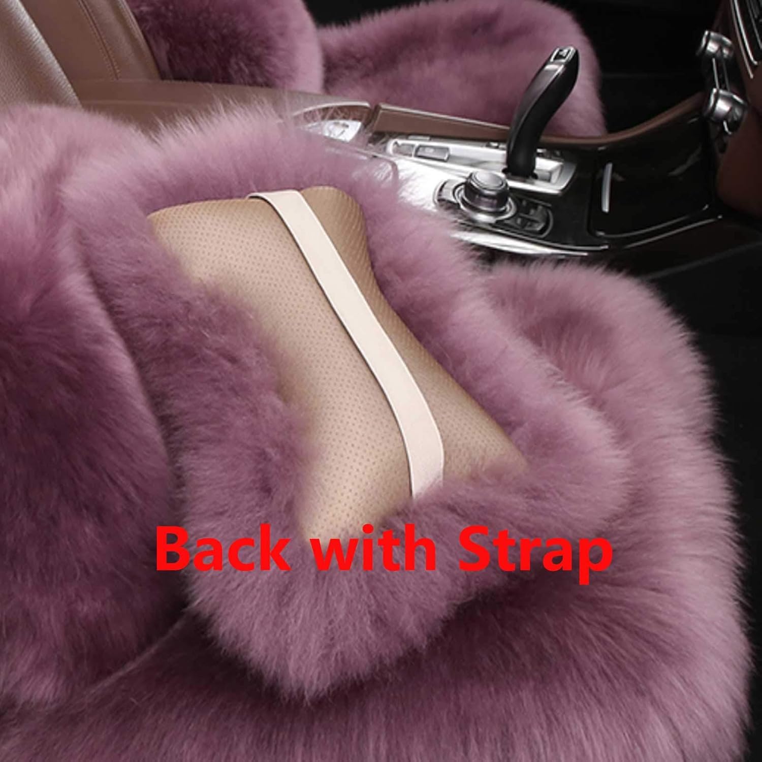 Car Seat Neck Rest Pillow Warm Winter Wool Headrest Head Support image 3