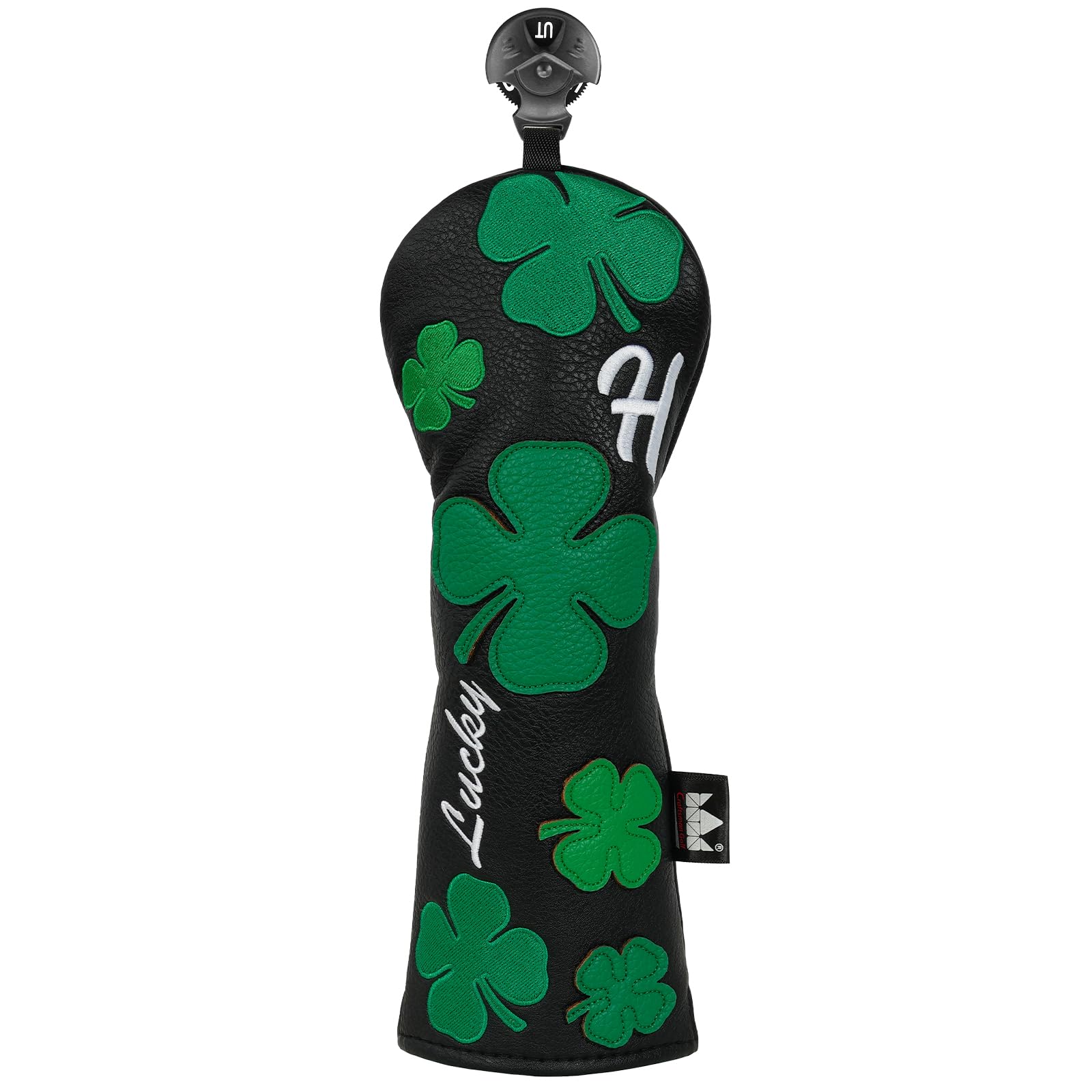 Craftsman Golf Black Clover Golf Club Cover Hybrids Rescue Headcover Travel Protector