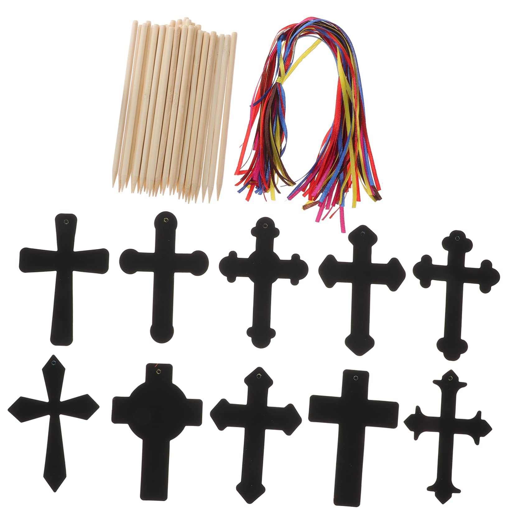 KONTONTY 1Set Scratch Cross Ornaments Scratch Crafts for and Creative Activities Fun Scratching for Adults