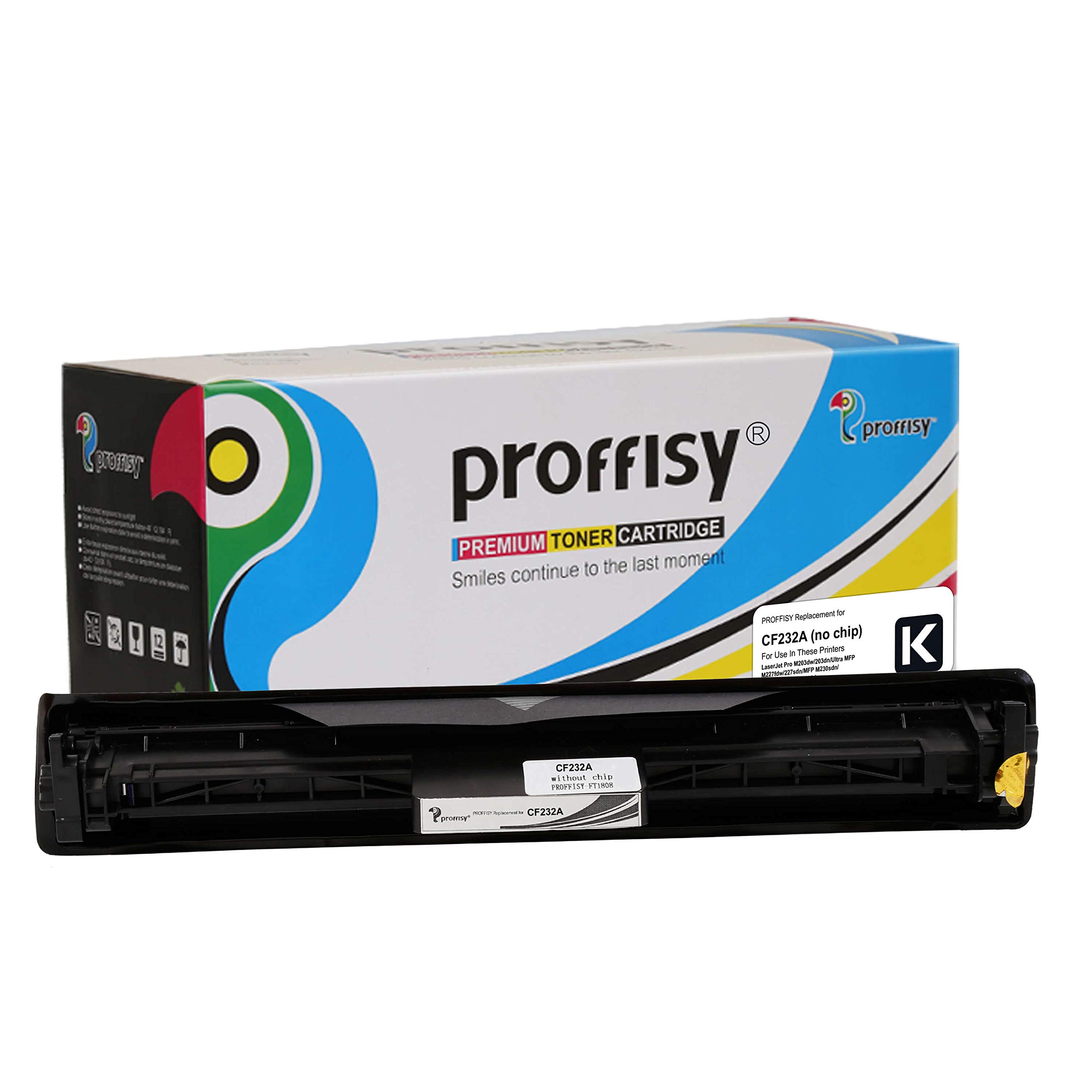 proffisy 32A Toner Cartridge with chip, CF230A Toner Cartridge Compatible with HP Laserjet Pro M203, M203d, M227, M203dn, M227sdn (CF232A - with chip)