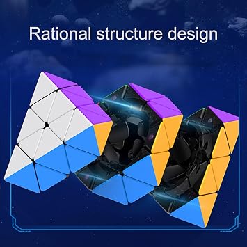 Octahedron Stickerless Puzzle Cube Professional 3x3 Fto Speed Cube for Beginners Face Turning Octahedron to Enhance Brain Activity
