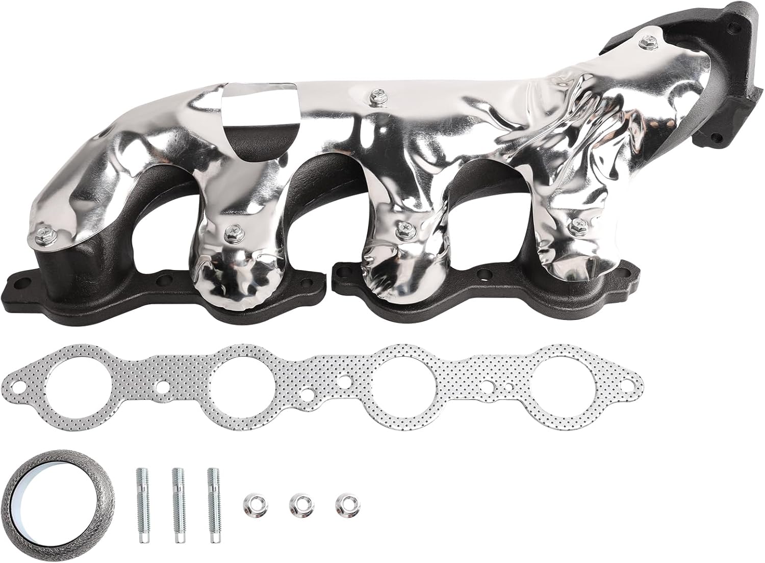 Right Exhaust Manifold Kit with Includes Required Gaskets And Hardware Compatible with Escalade Avalanche Cheyenne Express Silverado Suburban Tahoe 674-732 EPA Complian