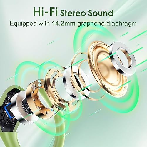 Miniatura 35 de Auriculares inalámbricos 75 horas Bluetooth 5.4 para deporte, auriculares Bluetooth 2025 con graves profundos, cancelación de ruido con micrófono,