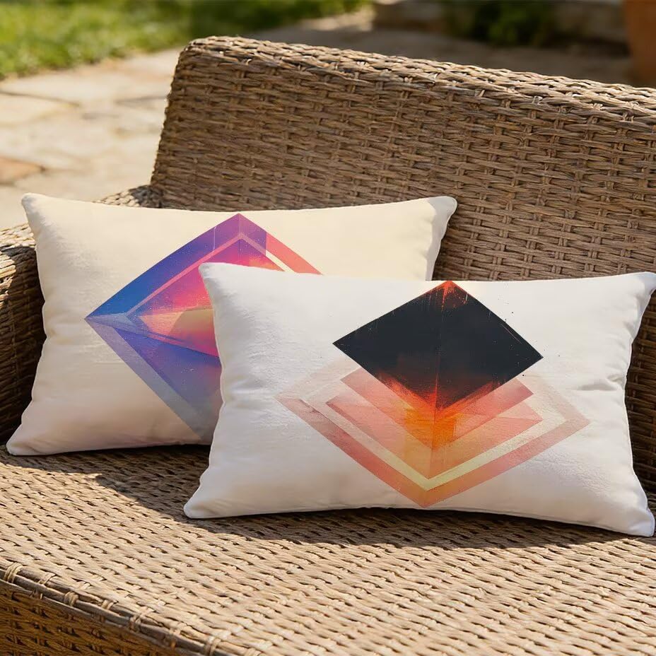 Housses de coussin jardin 40x70 anti-UV crème pour rénover canapé extérieur