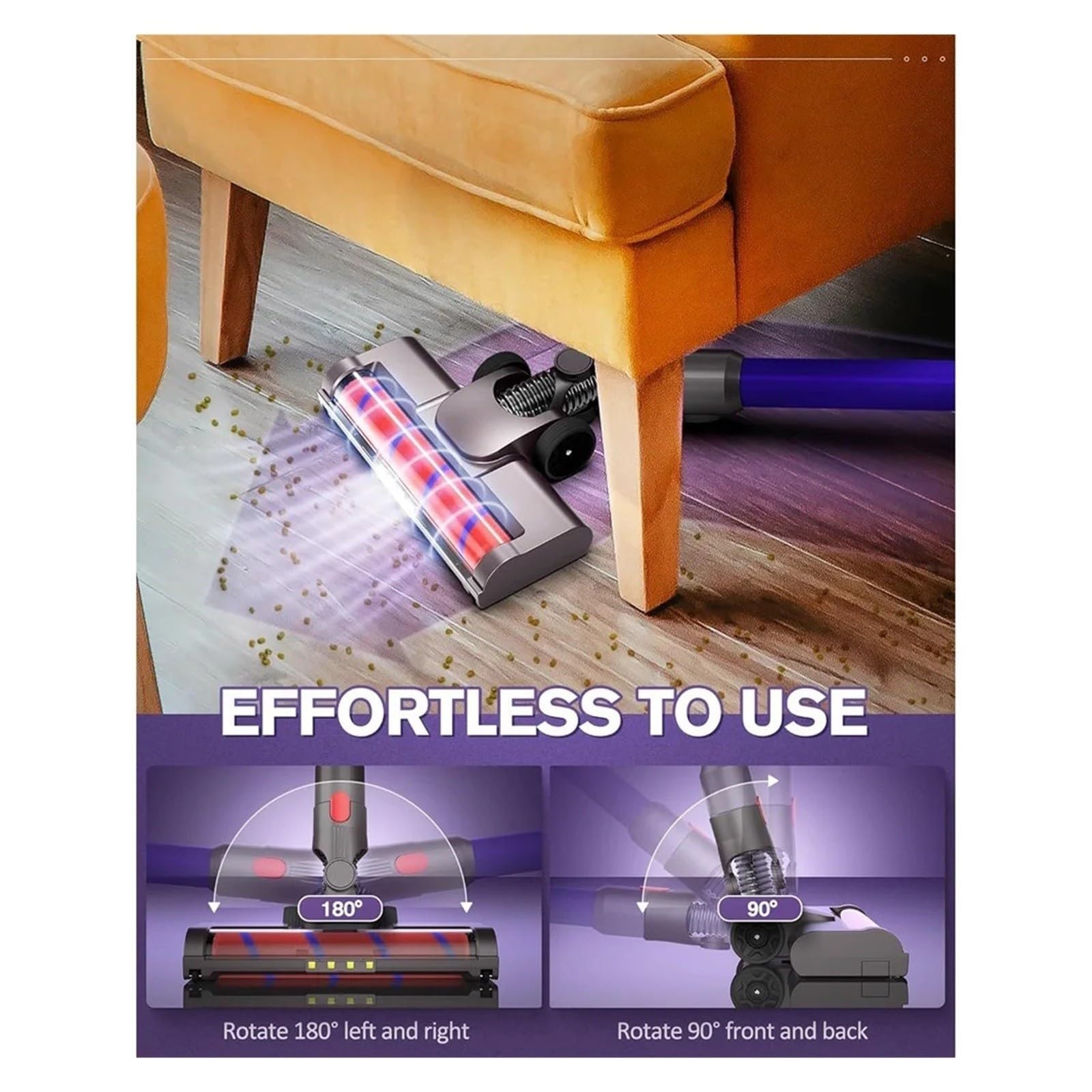 Testina con Rullo Morbido, Compatibile con Dyson V15, V8, V7, V10, V11