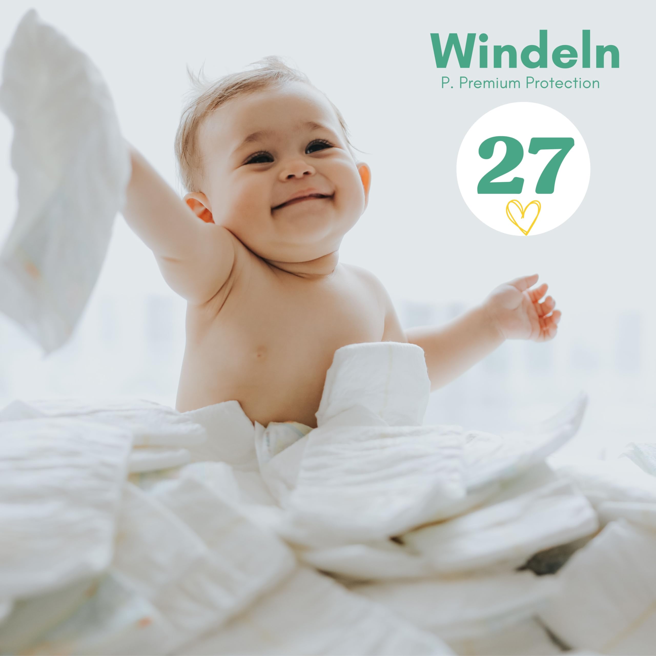Trend Mama® | Musselin Windeltorte | 27 Windeln (Gr.2), Musselintuch, Baby Lätzchen, Babysocken | Baby Party Geschenk (Welcome to the World | Jungle)