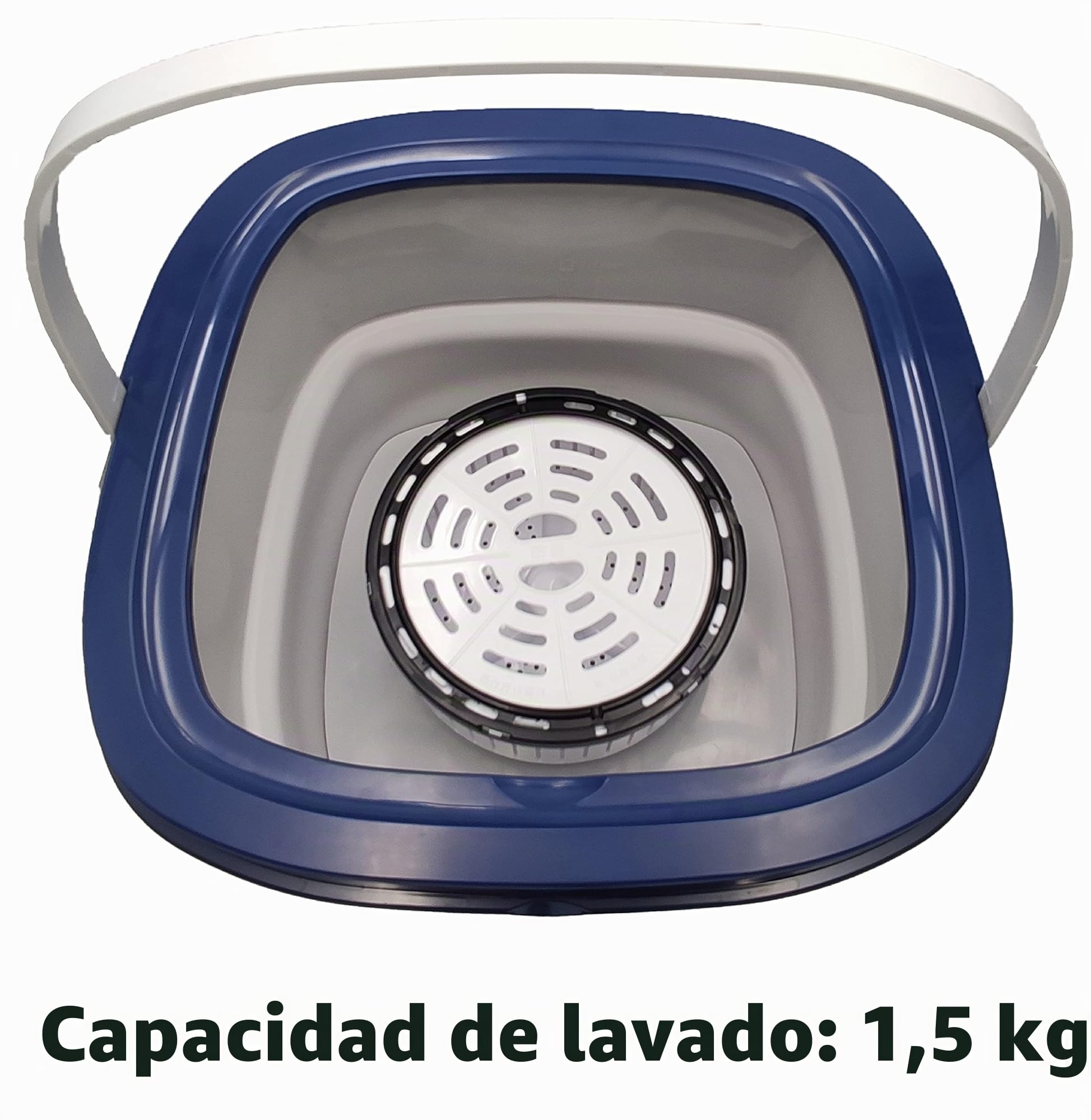 Mini lavadora plegable, lavadora automática hasta 1,5 kg, lavadora de viaje, minilavadora, lavadora móvil para camping. Potencia: 135 W. Lavado: <65 dB. Lavadora pequeña.