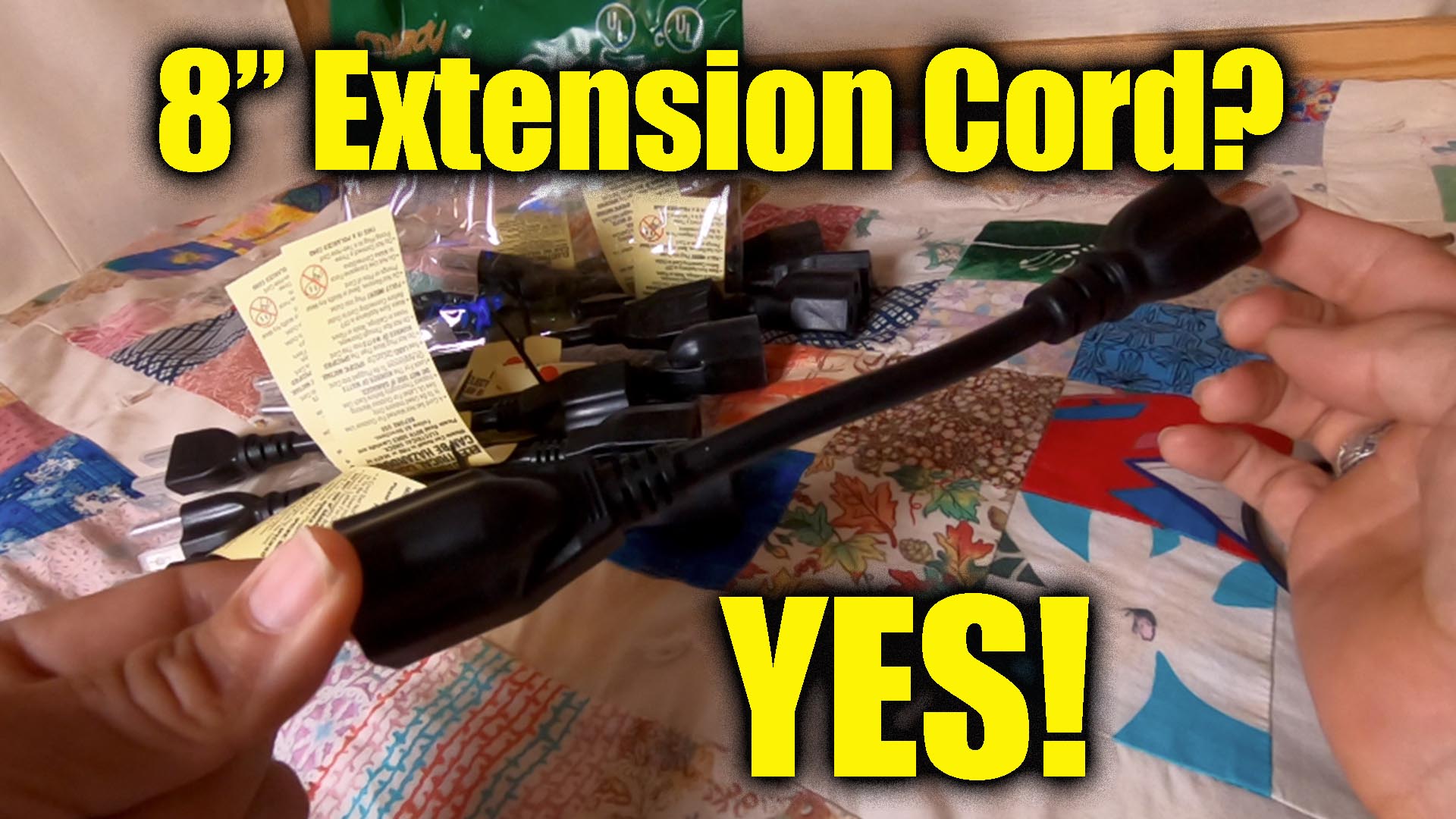 8" Extension Cords Are the PERFECT Length on Amazon Live