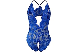 Women's Sexy Lingerie: Embrace Alluring Comfort with Crouchless Lace Bodysuits