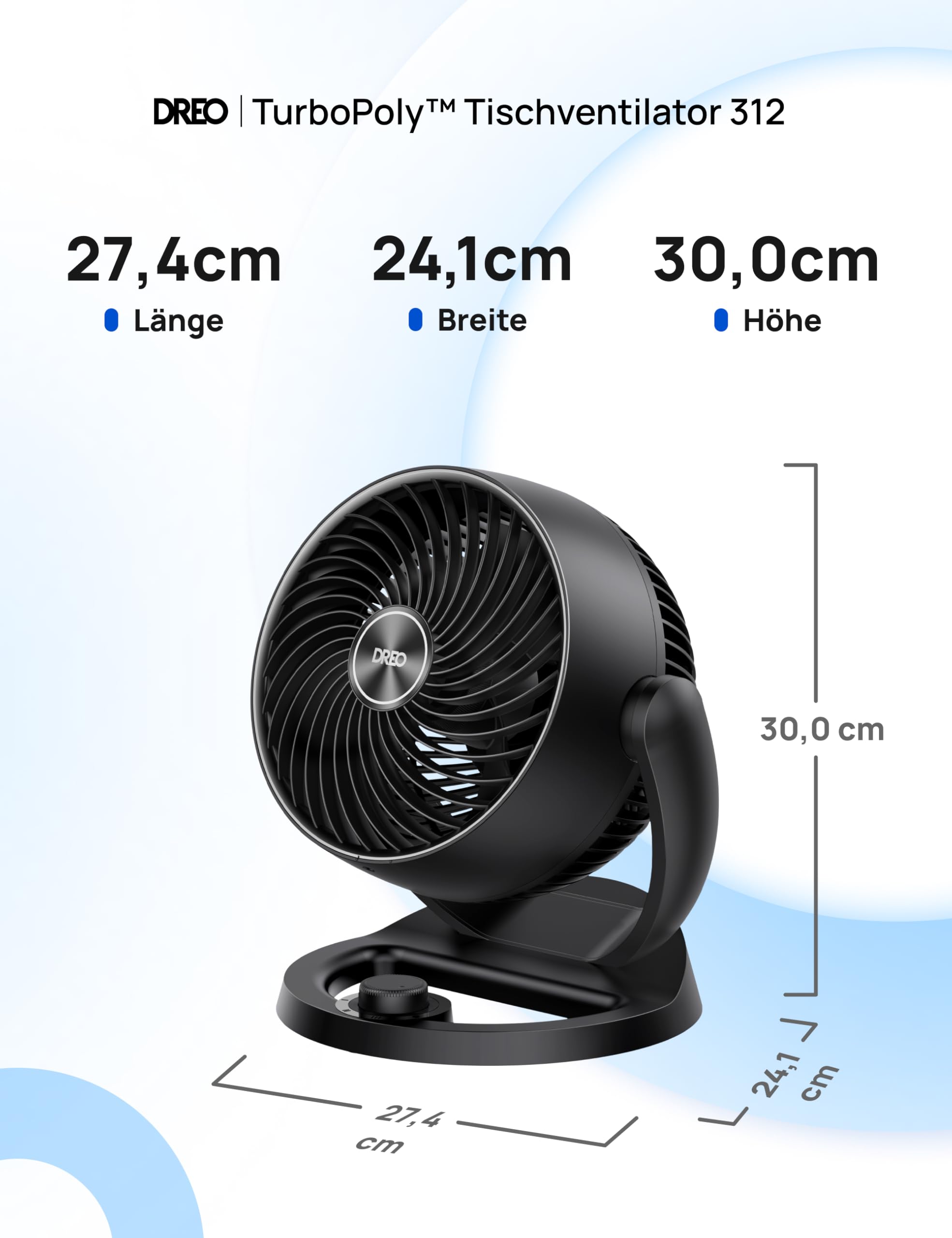 Dreo 25dB leiser Tischventilator – Bild 9