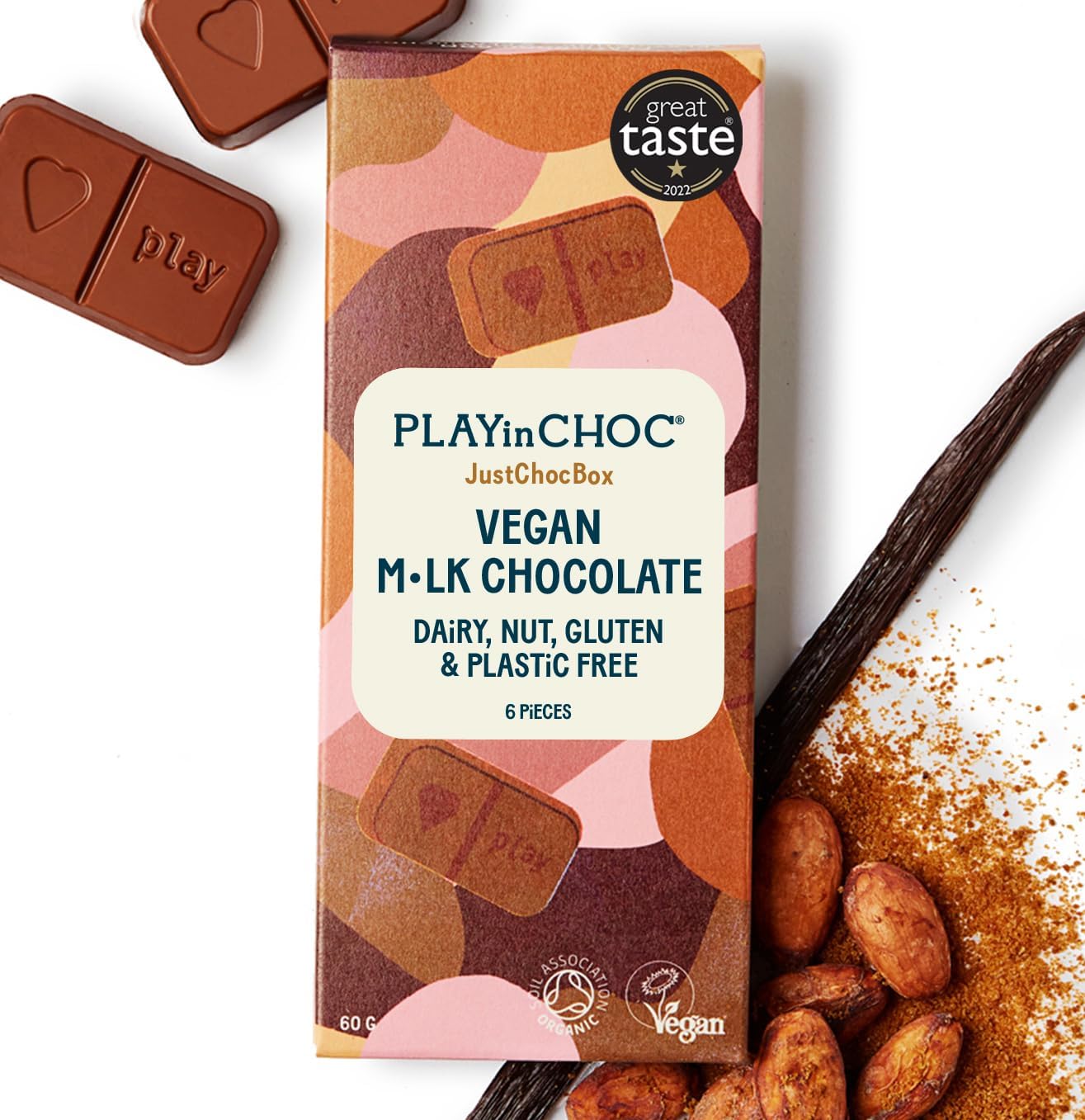 PLAYin CHOC JustChoc Vegan Chocolate, AwardWinning Organic And Dairy