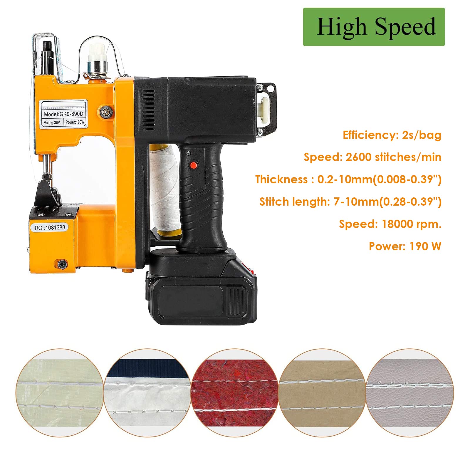 InLoveArts Macchina da Cucire Portatile Closer Stitcher Borsa Chiusura Macchina per l'imballaggio industriale per sacchetto di plastica in carta di riso con sacco di pelle di serpente intrecciata