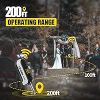 Vista 4 de K662 Metal Wireless Microphones with Echo, UHF Dual Cordless Handheld Karaoke Dynamic Mic System with Rechargeable Receiver, 200FT Range for