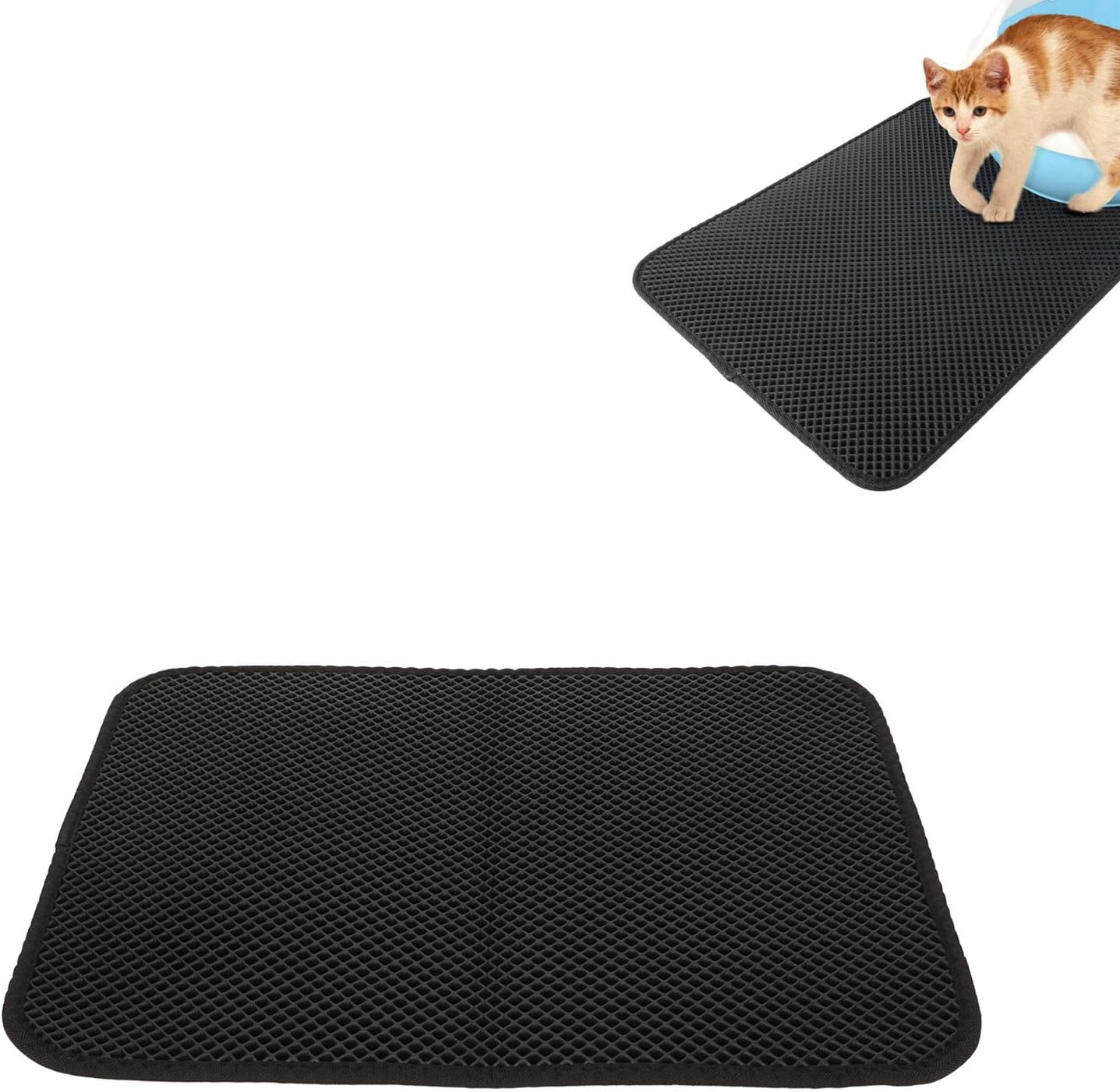 Cat Litter Mat, Double Layer Design Waterproof Urine Proof