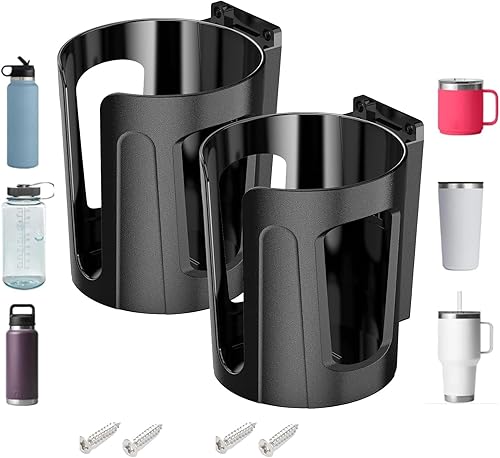2 portavasos grandes, soporte universal para bebidas para casi cualquier tamaño de botella, taza o lata