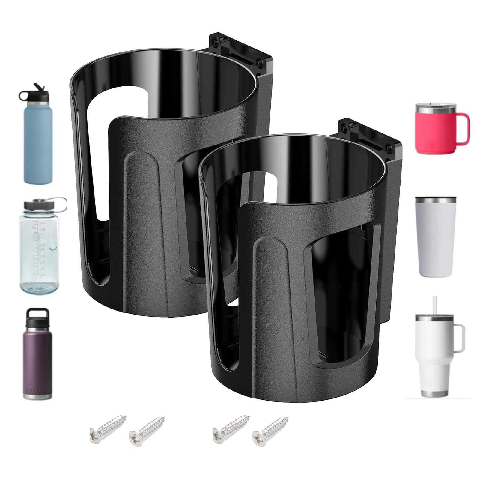 2PCS Large Cup Holder, Universal Drink Holder for Almost Any Size Bottle, Mug or Can