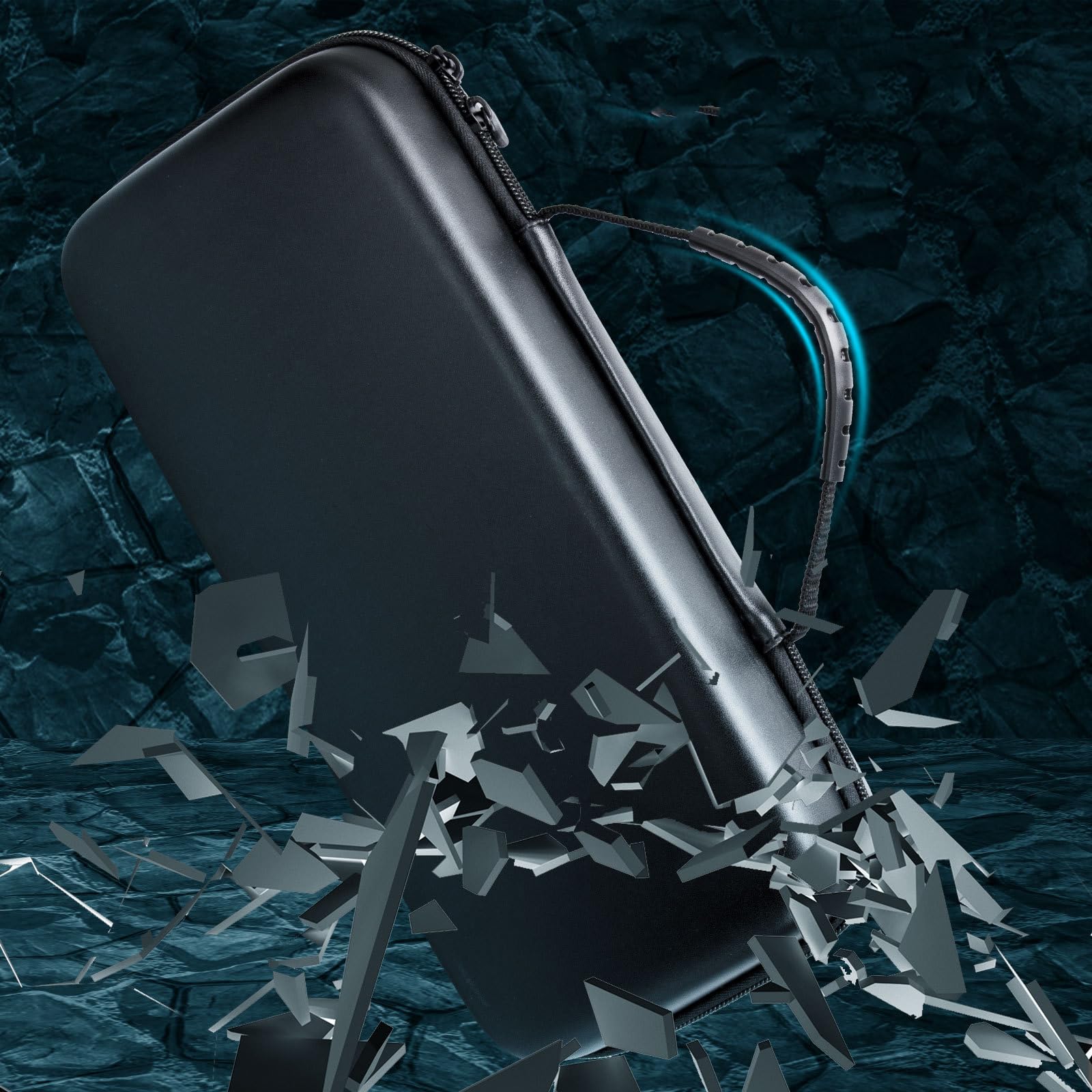 Générique Étui pour MSI Claw, Sac de Rangement EVA pour Console de Jeux, étui Organiseur Portable Antichoc (Noir)