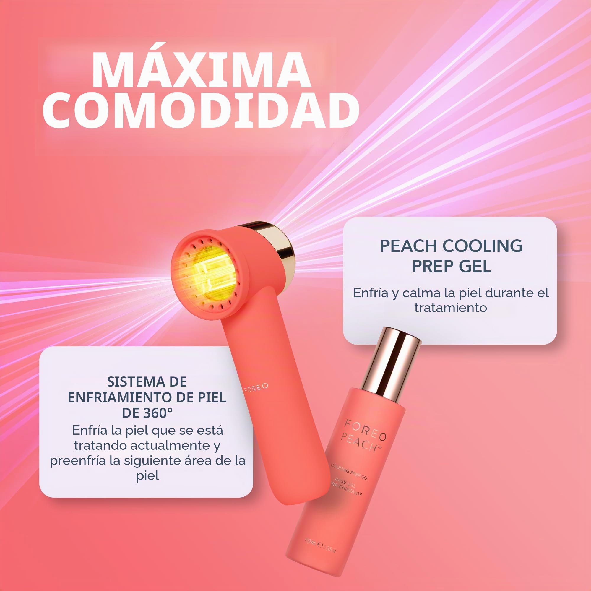 FOREO PEACH 2 GB IPL Depilación definitiva - Depilación definitiva en viaje - Depilación láser - Cuerpo y cara - Rápido - Indolore - Enfriamiento y carcasa de silicona - Coral | Depilación IPL, Depilación láser, IPL de viaje, Depilación bikini, Enfriamien