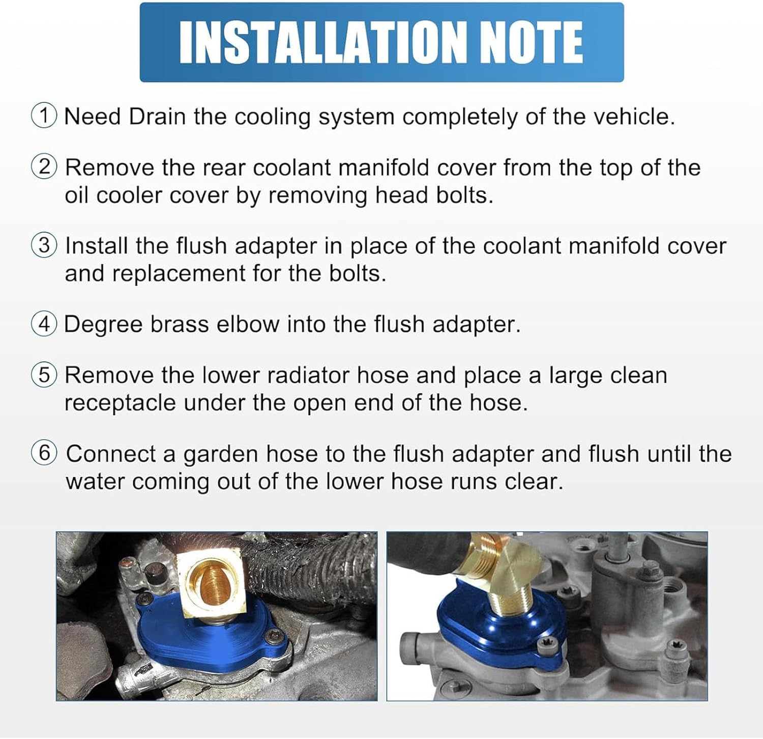 ordinarYone Oil Refrigerator Flush Set Direct current Stream 6.0L Petrodiesel Motors 2003 twentyten and International VT365 VT275 Mo