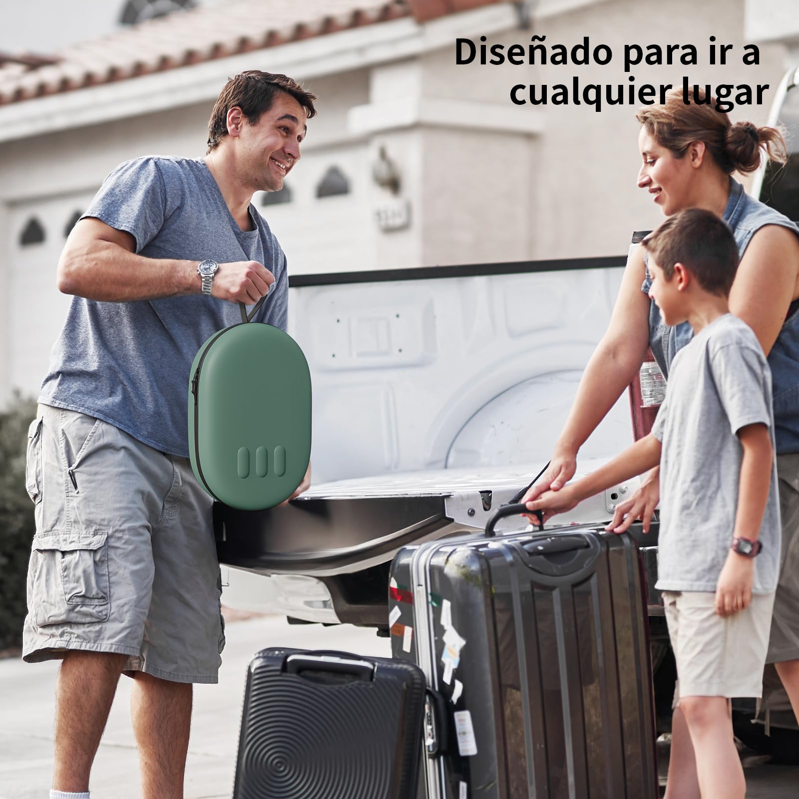 Funda de Transporte para Meta Quest 3S/Quest 3, Compatible con el Battery Elite Strap, Controladores y Otros Accesorios, Estuche rígido y protección Superior para Viajar, Verde