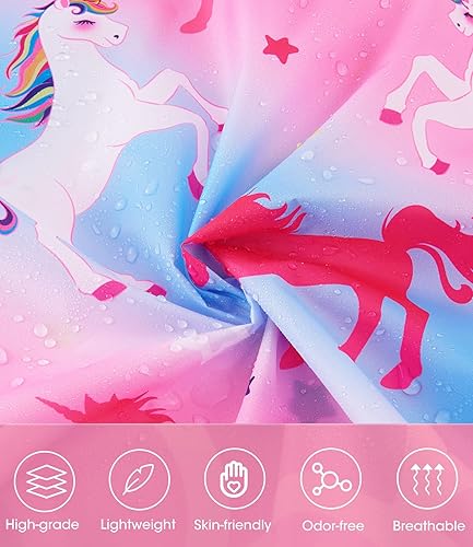 Vista 29 de WAWSAM Poncho de lluvia ligero para niños, impermeable, reutilizable Azul (Space Blue)