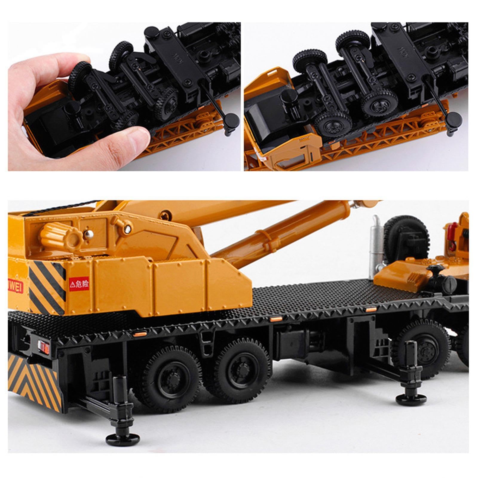 Camion-grue, Jouet de Chantier à L'échelle 1:55 pour Enfants