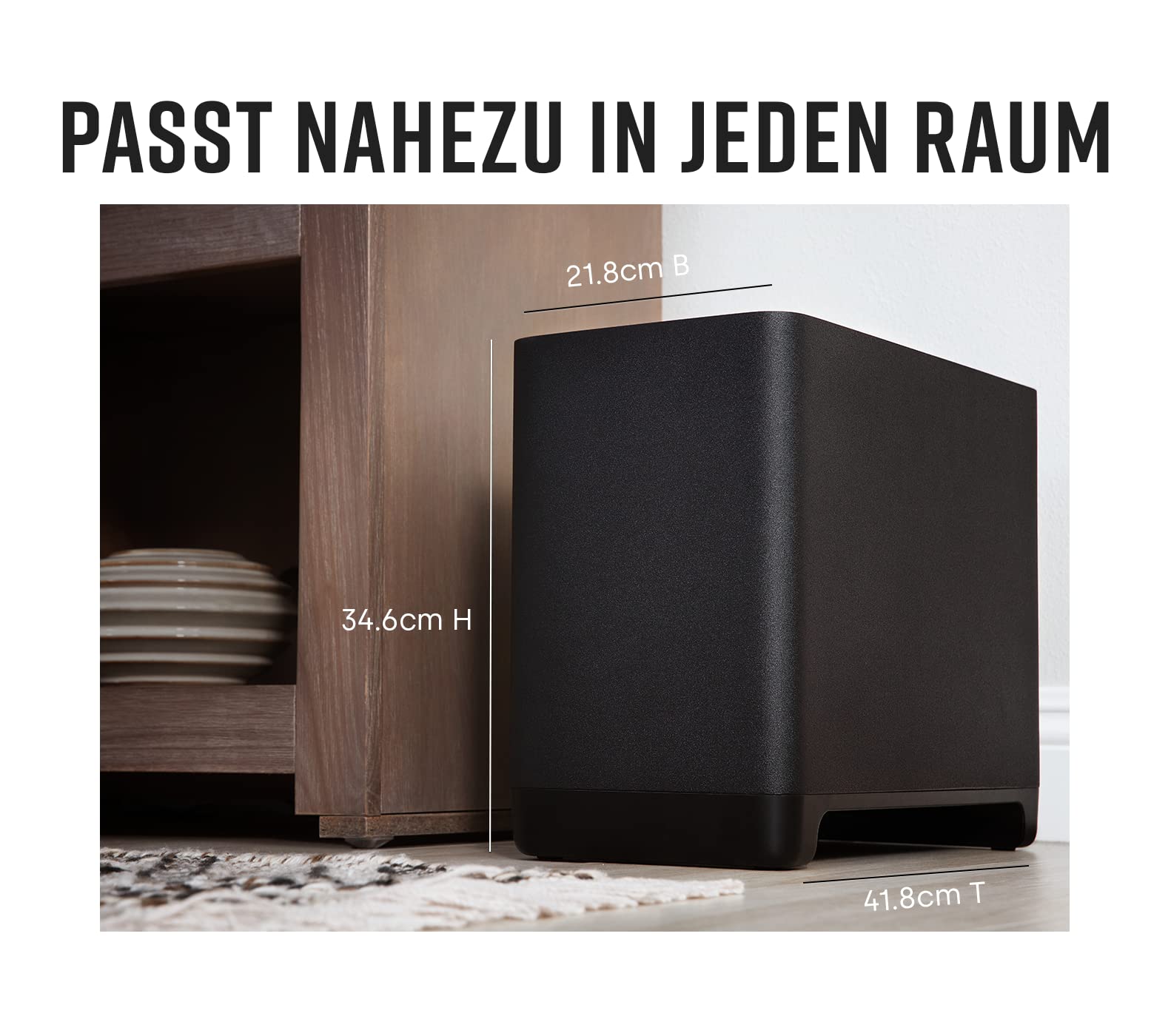 Polk Audio React Sub, kabelloser Subwoofer für die Polk React Soundbar