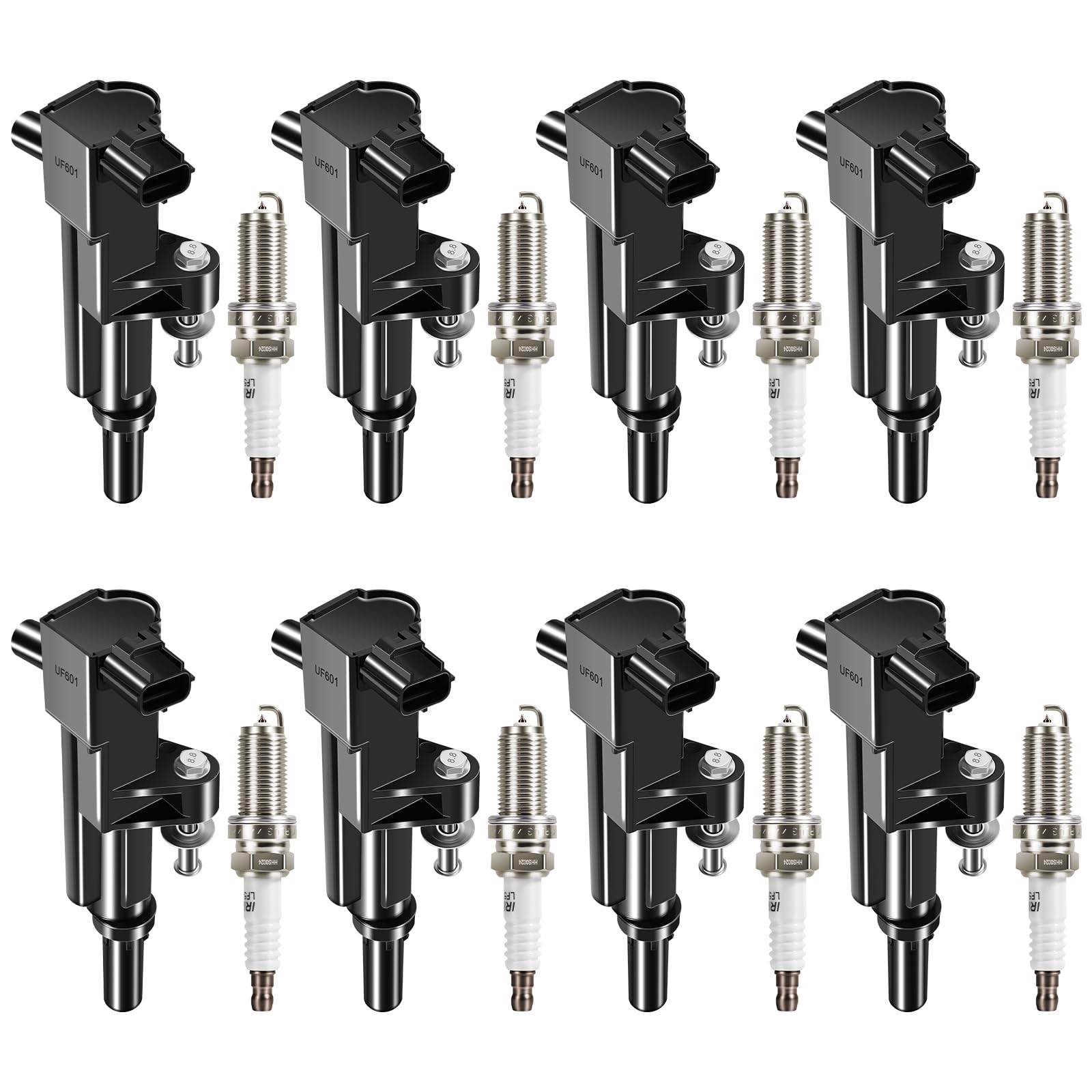 GPMMWPG UF601 Ignition Coil Pack Spark Plugs for Jeep Grand Cherokee Commander 2008 2009 2010, for Dodge Ram 1500 Durango Dakota, for Chrysler Aspen,