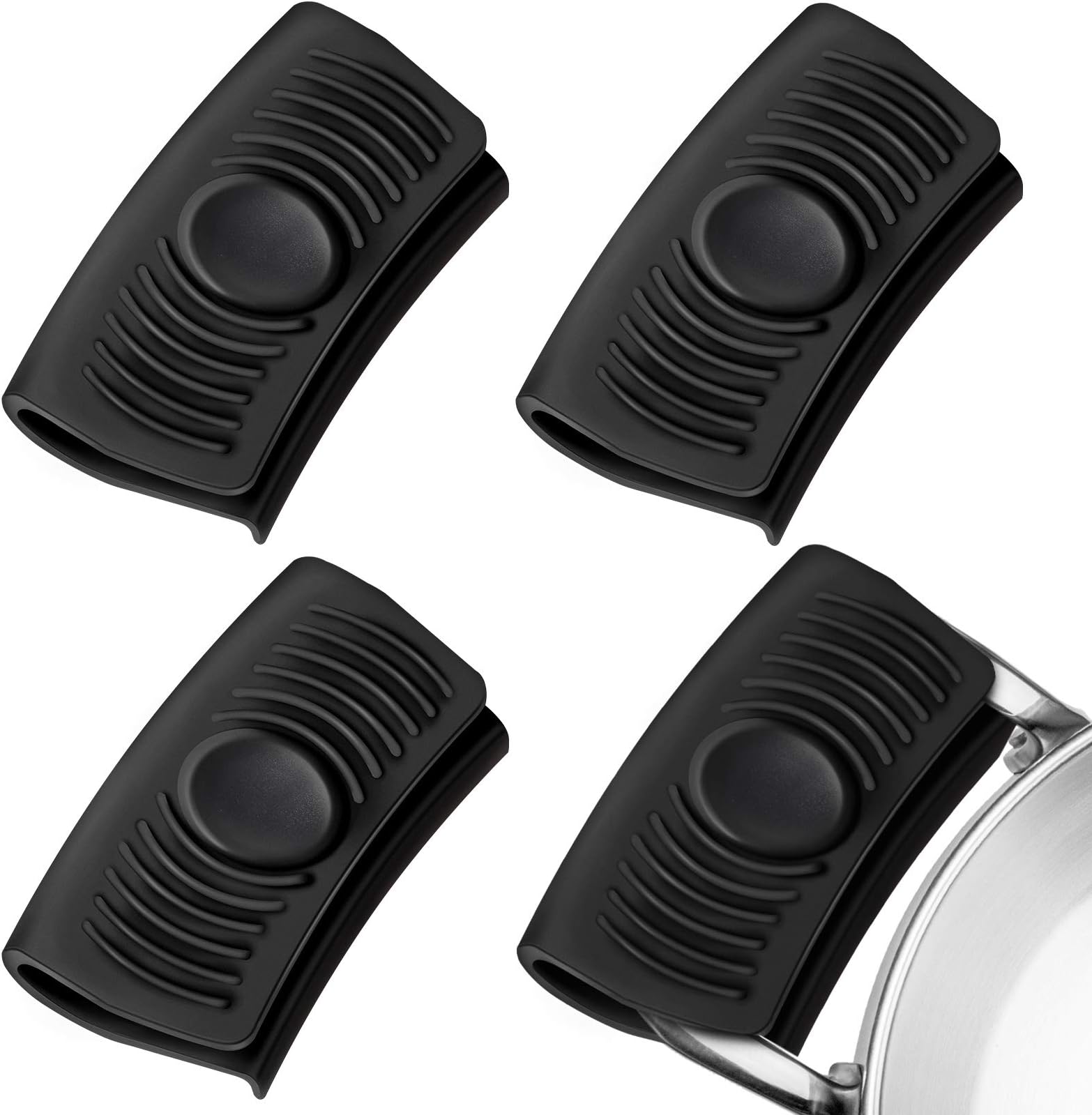 Silikon Griffhalter 4-teilig - Hitzebeständig Für Töpfe Und Pfannen Bis 240°C