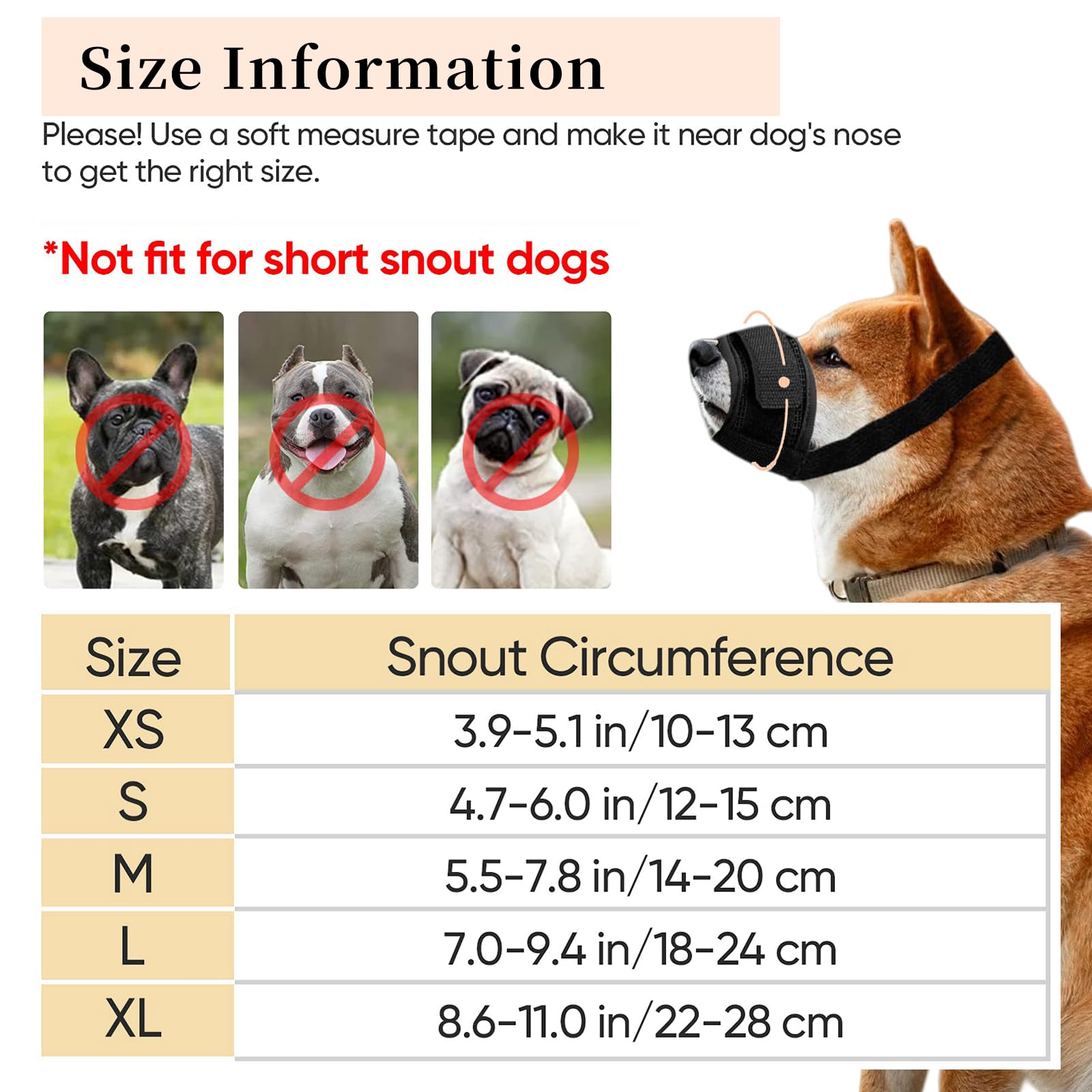 2 PCS Breathable Nylon Dog Muzzles (Black, Small) - Adjustable Mesh Training Mask for Barking & Biting Control - Image 4