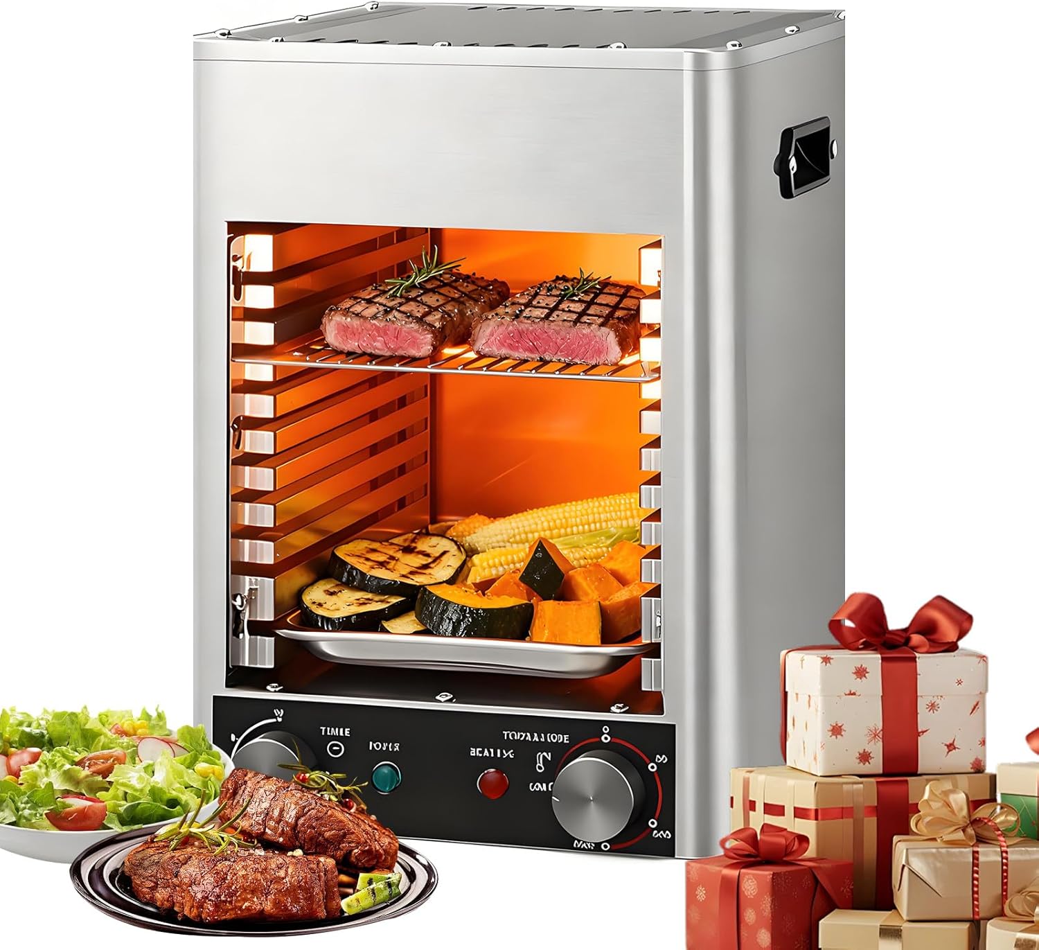 1700W Stainless Steel Steaks Cooker, Steak Broiler, Preheat to 1450℉ in 5 Minutes for Restaurants, Homes Cooking Diverse Menus