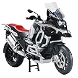 Risopen 1:12 Scale Model Motorcycle for BMW R1250 GS Plastic with Diecast Motorcycle Model No Assembly Required Moto Mini Finished Motorrad for Adult Kid Boy(Silver)