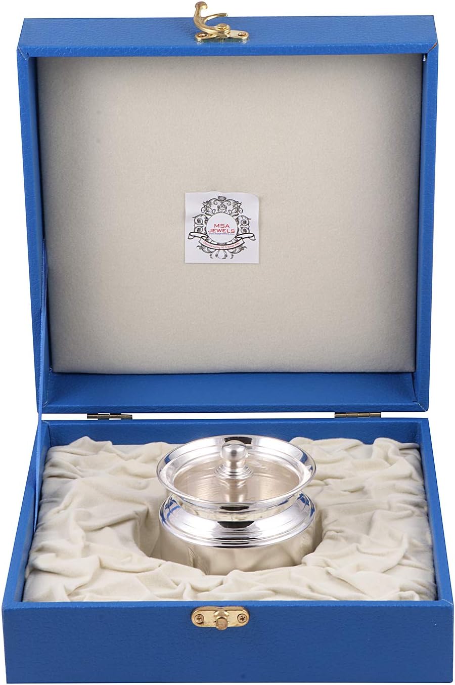 Presents Pure Silver Ghee Pot Kachola with Hallmark Certified (7.5 cm X 6.25 cm, 94 GM)
