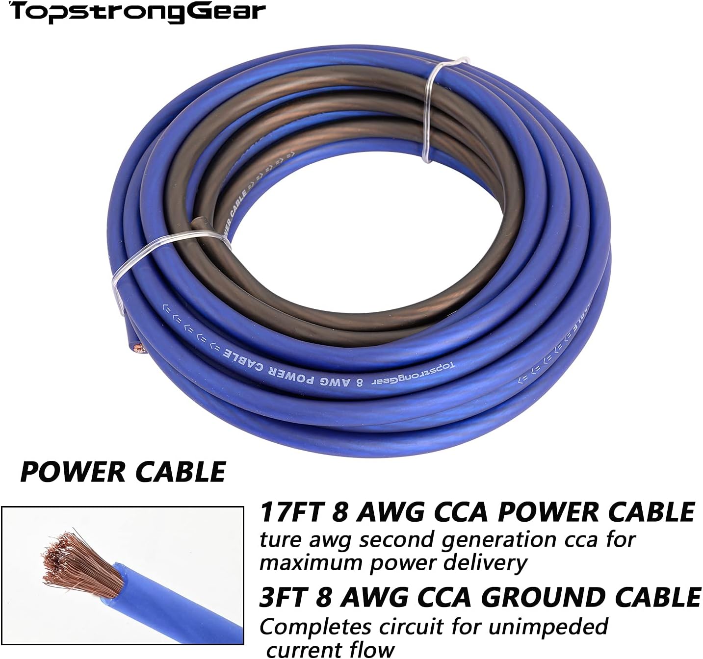 60% Off Discount TOPSTRONGGEAR 8 Gauge Complete Amp Kit True 8 AWG Amplifier Subwoofer Installation Wiring Wire Install Cables 🔥 Flash Sale TOPSTRONGGEAR 8 Gauge Complete Amp Kit True 8 AWG Amplifier Subwoofer Installation Wiring Wire Install Cables