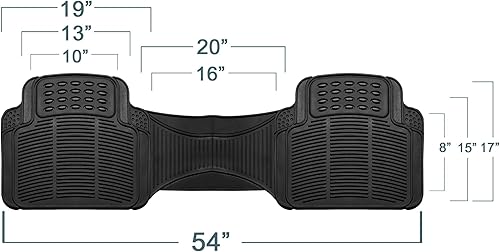 Miniatura 7 de FH Group FH-FB102114 - Juego completo de fundas clásicas de tela para asiento de automóvil, color rojonegro con tapetes de vinilo F11306, se adaptan