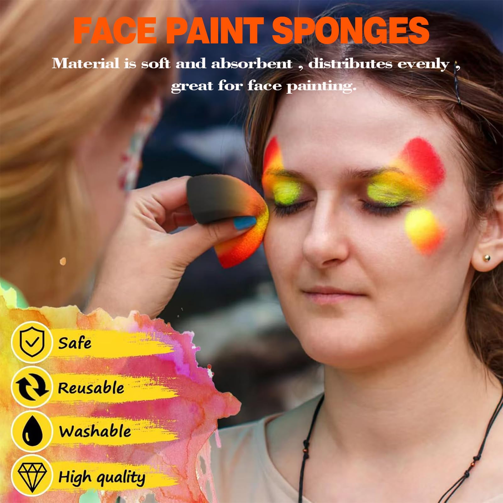 Spugne per Pittura,20Pcs Spugne per Pittura di Faccia in Vari Forme,Ideale per Bambini, Adulti e Artisti