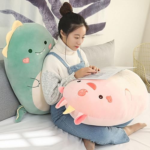 Miniatura 10 de Kekeso Almohada de peluche de dinosaurio para abrazar, bonita almohada de peluche de animal de peluche, almohada suave de peluche de dibujos
