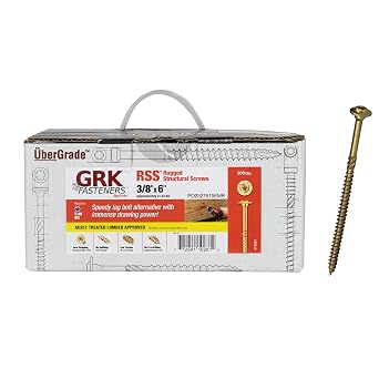 GRK 10281 3/8" x 6" RSSTM RUGGED STRUCTURAL SCREWS 300 Count