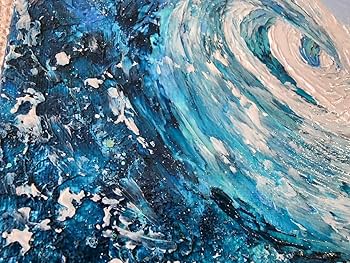 アクリル画 絵画 アート 風景画 海 サーフィン 原画 額縁付き 風景画 海 テクスチャーアート 抽象画 海の絵 夏 サーフィン
